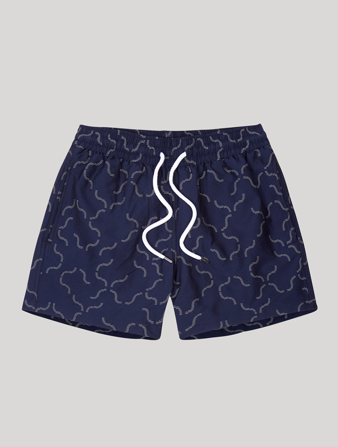 SPORT SWIM SHORTS  JACQUARD LINEAR TILE PRINT